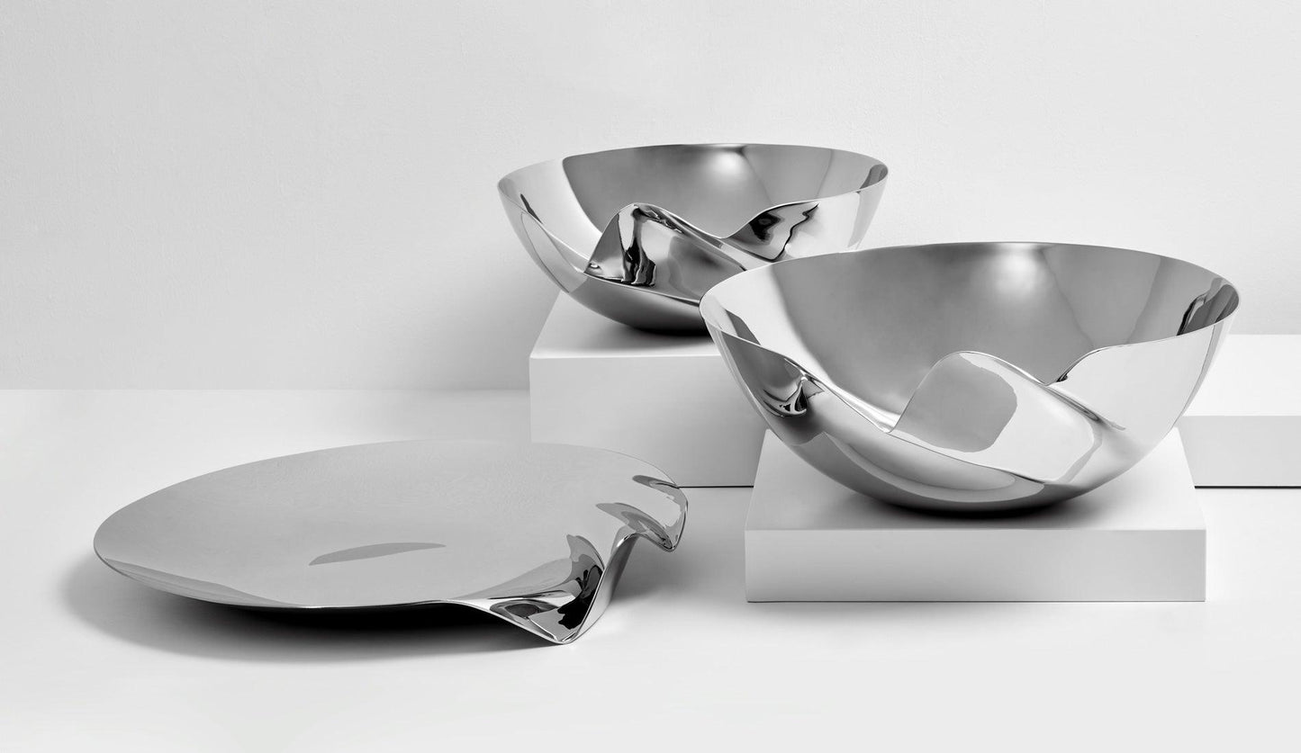 Zaha Hadid - Zaha Hadid Design Serenity Platter Schale Silber | Ø 40 cm - Schalen - Sarto Group