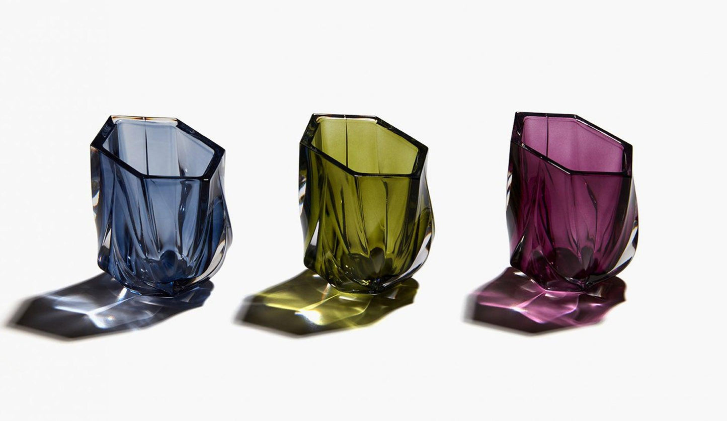 Zaha Hadid - Zaha Hadid Design Shimmer Teelichthalter | Schieferblau - Kerzenhalter - Sarto Group