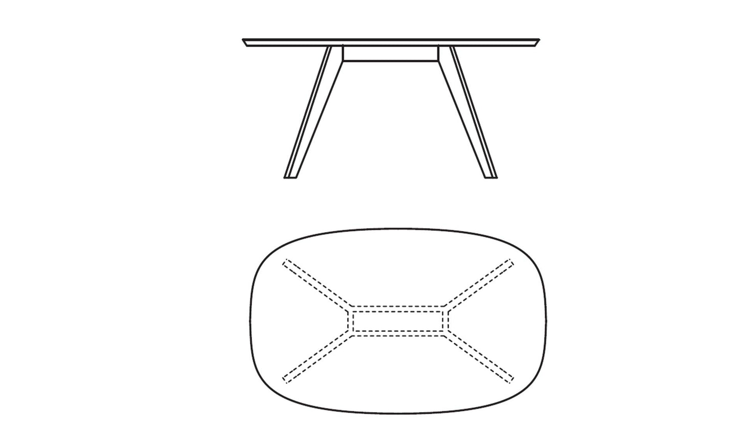 Zeitraum - Zeitraum Cena Hyperelliptical Tisch - Esstische - Sarto Group