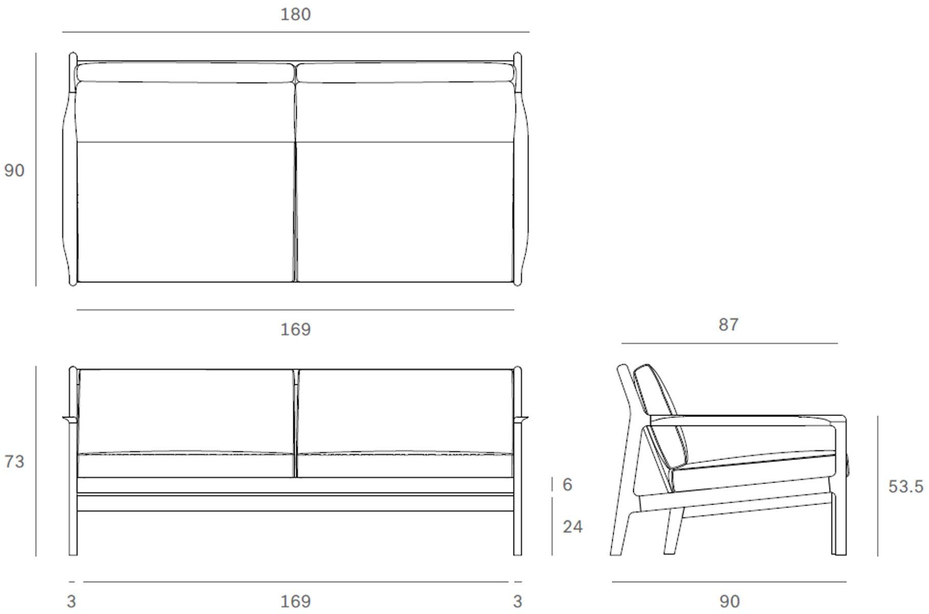 Ethnicraft - Ethnicraft Teak Jack Outdoor Sofa | 2-Sitzer - Gartensofas - Sarto Group
