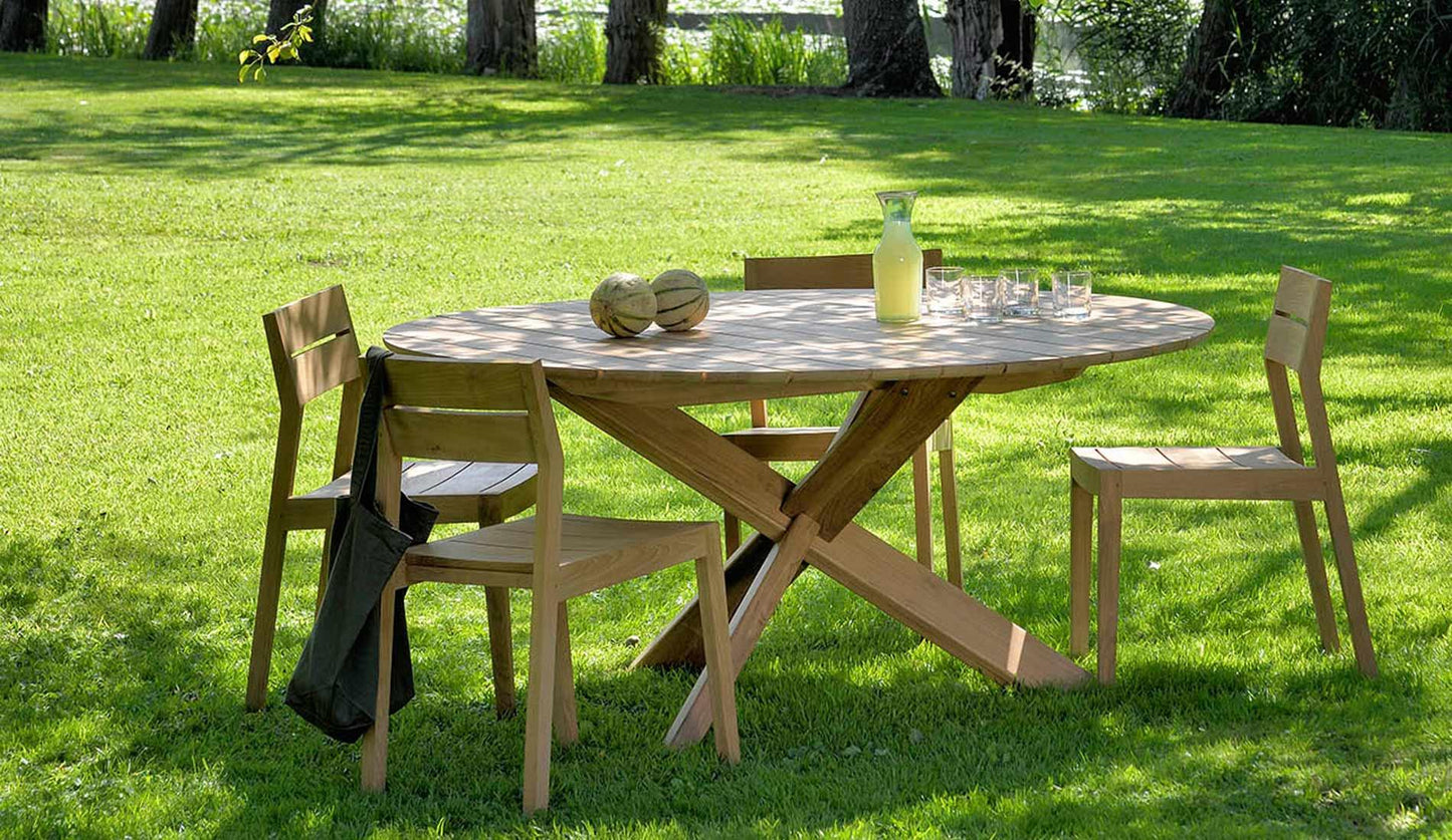 Ethnicraft - Ethnicraft Teak Circle Outdoor Esstisch - Gartentische - Sarto Group