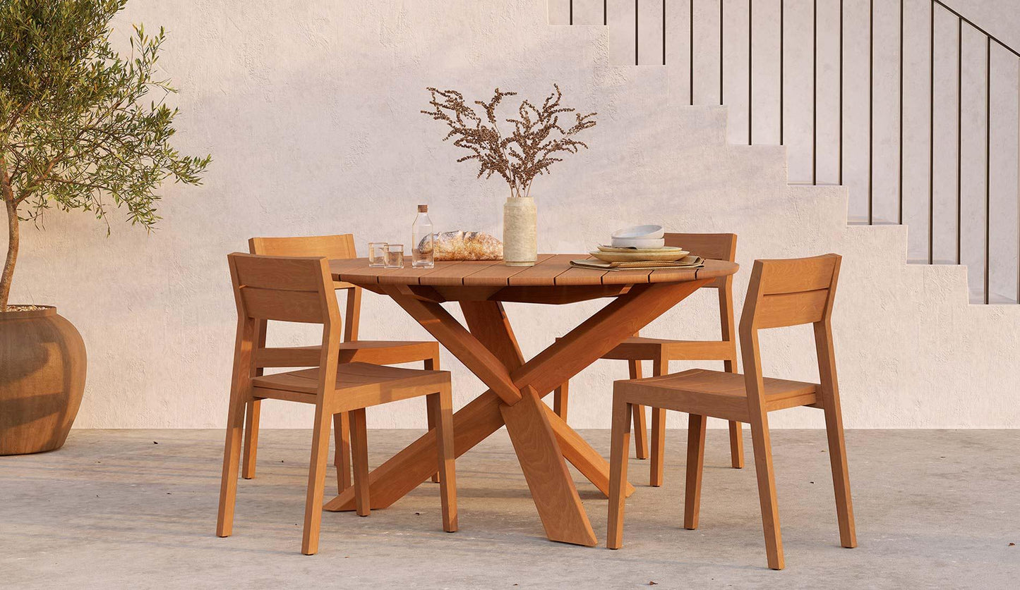 Ethnicraft - Ethnicraft Teak Circle Outdoor Esstisch - Gartentische - Sarto Group