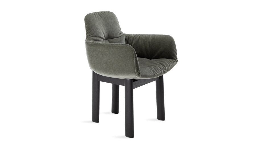 Leya High Armchair | Wooden Frame