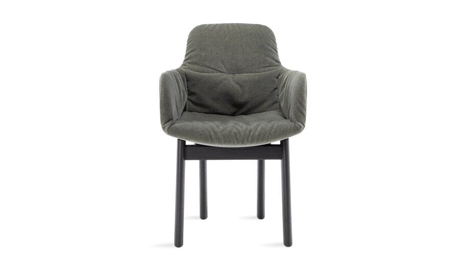 Leya High Armchair | Wooden Frame