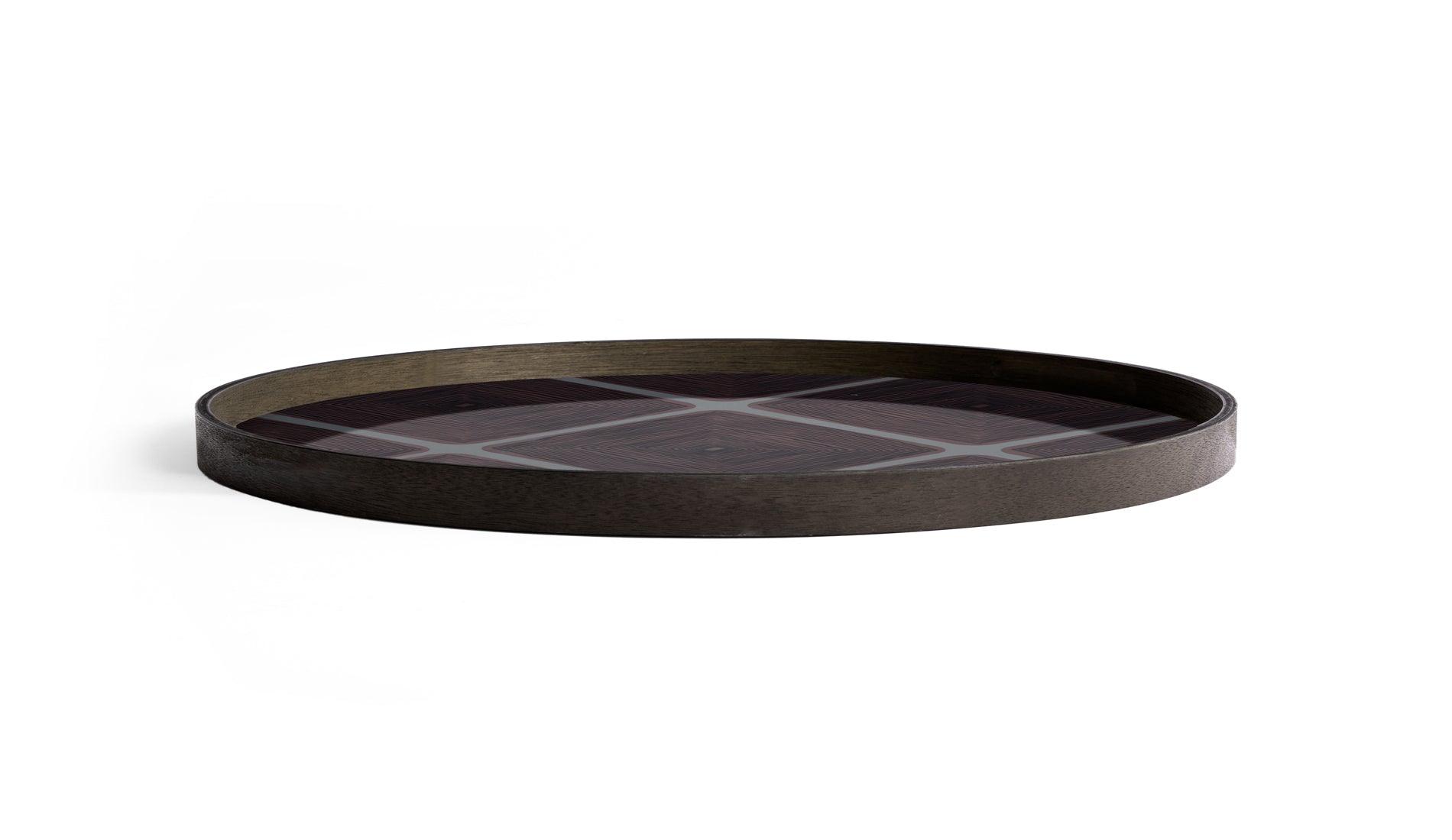 Ethnicraft - Ethnicraft Slate Linear Squares Glass Tablett | XL - Tabletts - Sarto Group