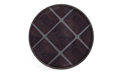Ethnicraft - Ethnicraft Slate Linear Squares Glass Tablett | XL - Tabletts - Sarto Group