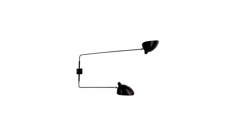 Serge Mouille - Serge Mouille Applique 2 bras droits pivotants Wandleuchte - sarto Tailored Interiors Group