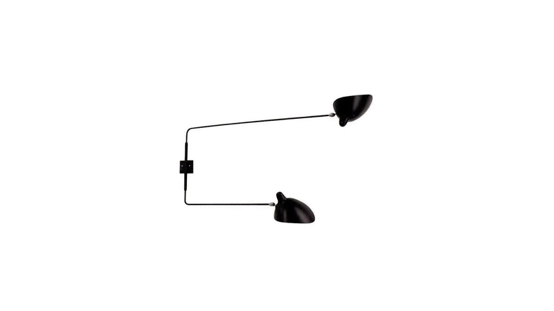 Serge Mouille - Serge Mouille Applique 2 bras droits pivotants Wandleuchte - sarto Tailored Interiors Group