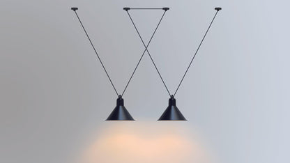DCW éditions Paris - DCW Lampe Gras N°323 Les Acrobates Conic Schwarz - Hängeleuchten - Sarto Group