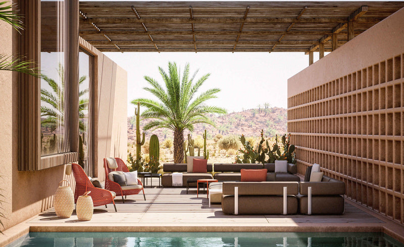 Dedon - Ahnda Outdoor Hochlehner | Mit Sitz- und Rückenkissen - sarto Tailored Interiors Group