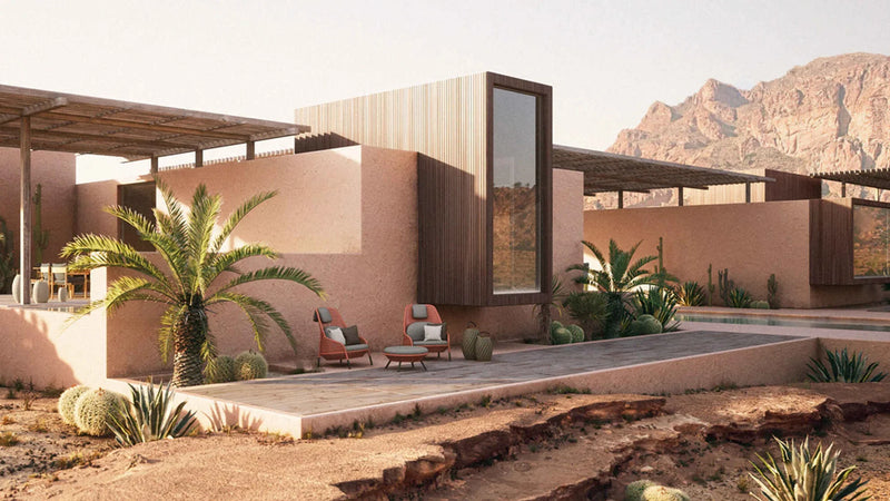 Dedon - Ahnda Outdoor Hocker - sarto Tailored Interiors Group