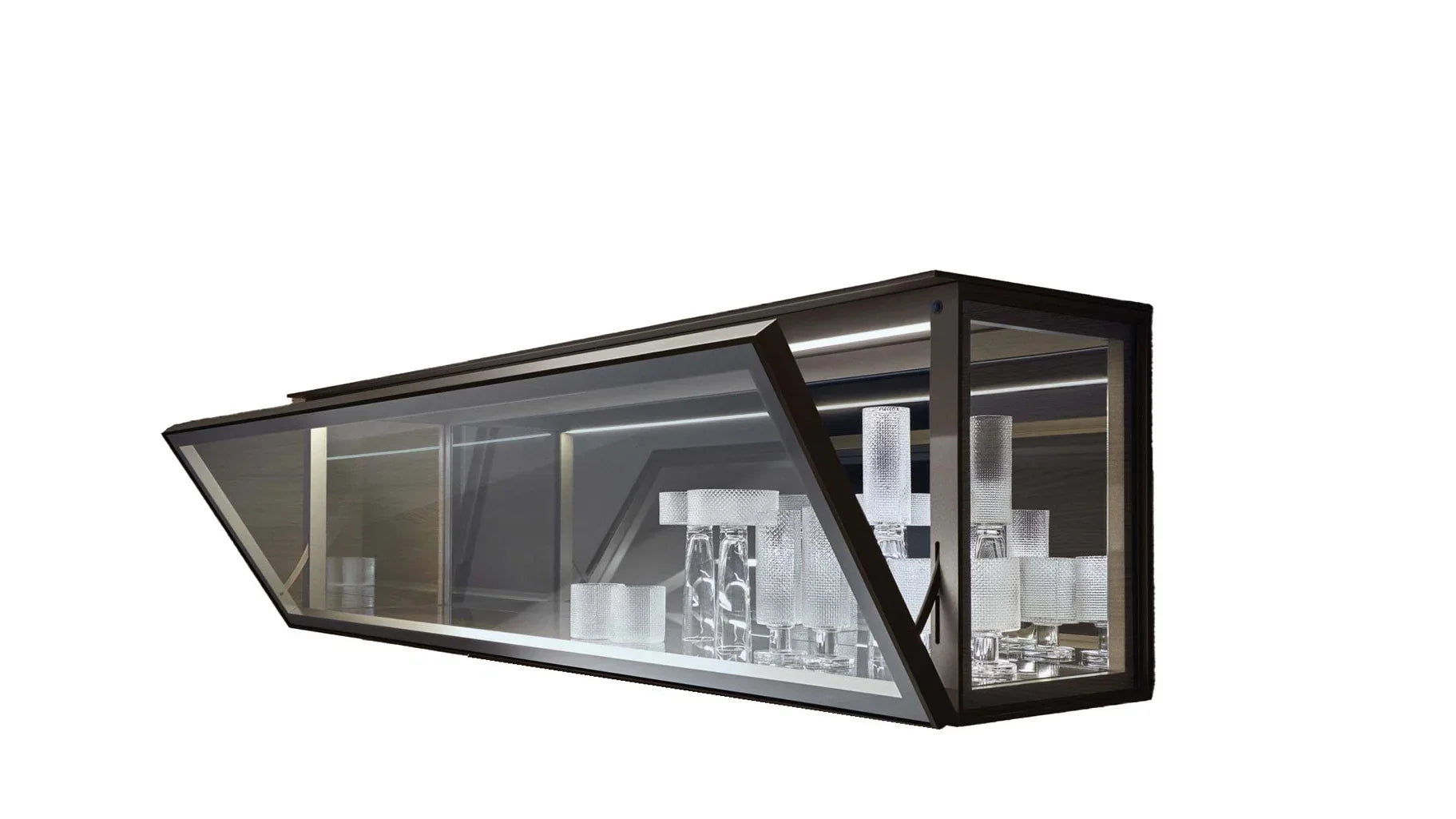 Rimadesio - ALAMBRA Hängevitrine mit LED Beleuchtung - sarto Tailored Interiors Group