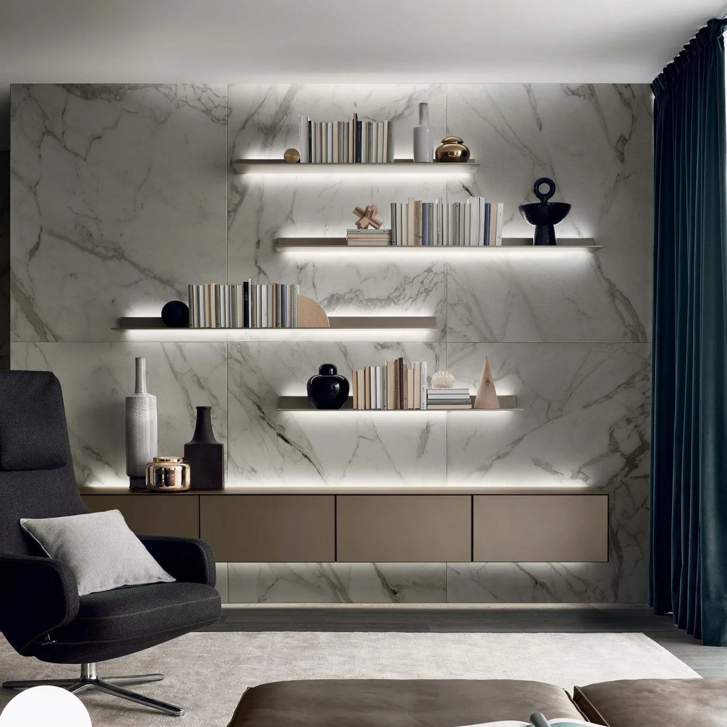 Rimadesio - EOS Wandregal mit LED Beleuchtung - sarto Tailored Interiors Group