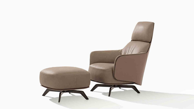 Poliform - Kaori Lounge Sessel + Pouf - sarto Tailored Interiors Group