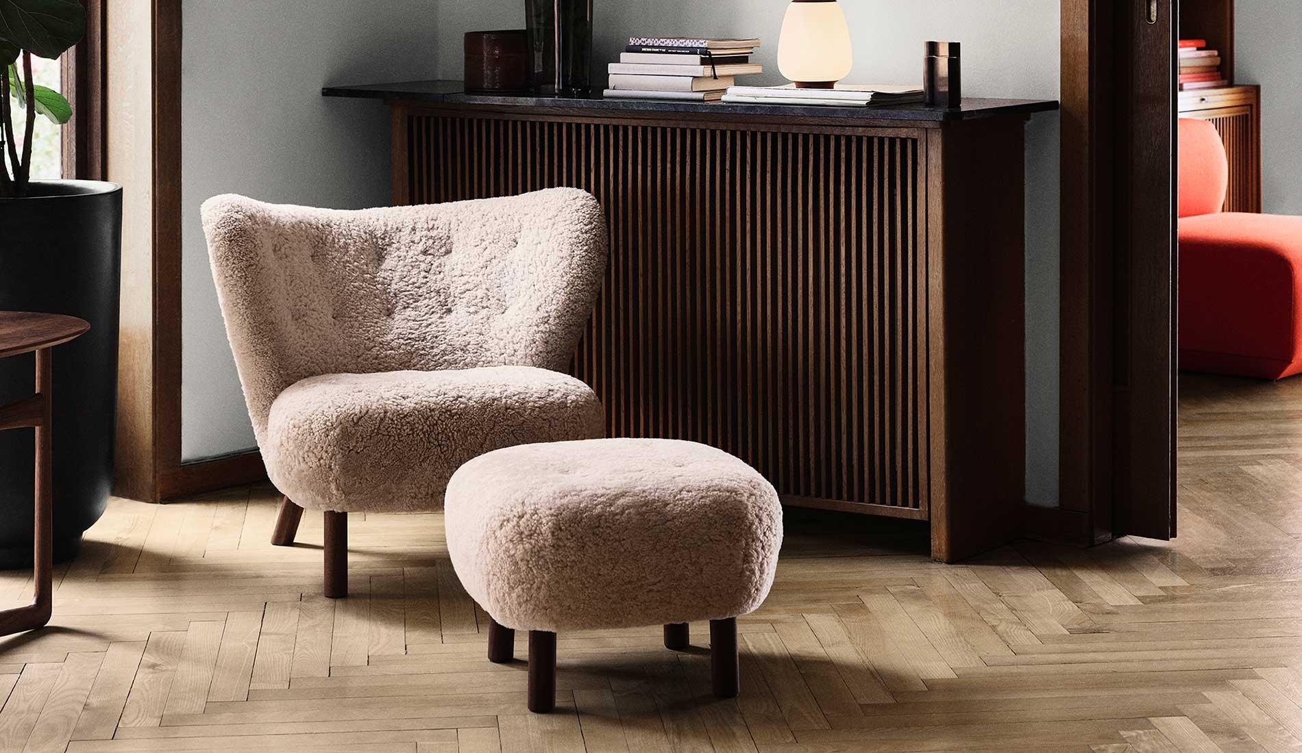 &Tradition - &tradition Little Petra VB1 Lounge Sessel | Schaffell - Sessel - Sarto Group