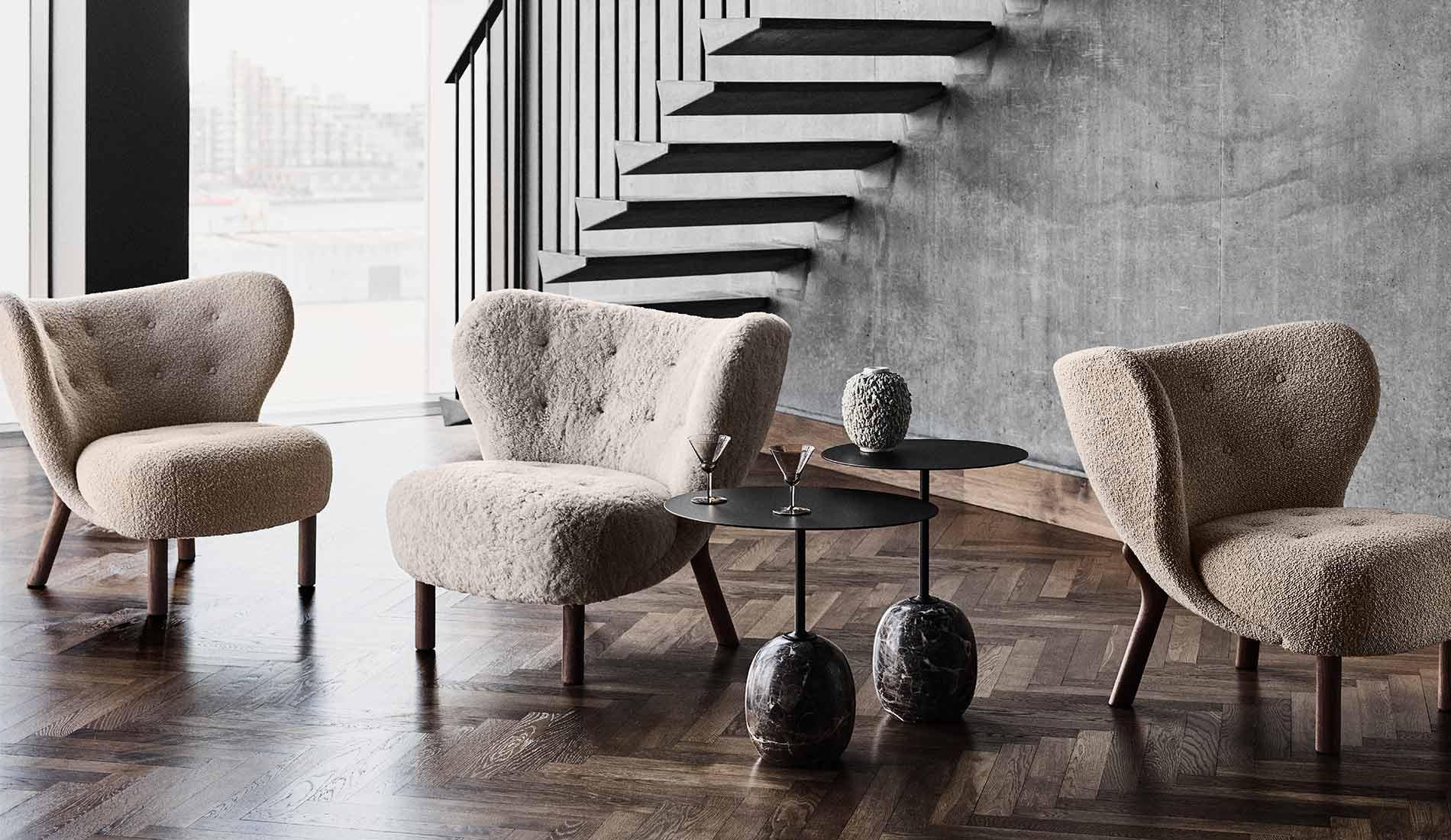 &Tradition - &tradition Little Petra VB1 Lounge Sessel | Schaffell - Sessel - Sarto Group
