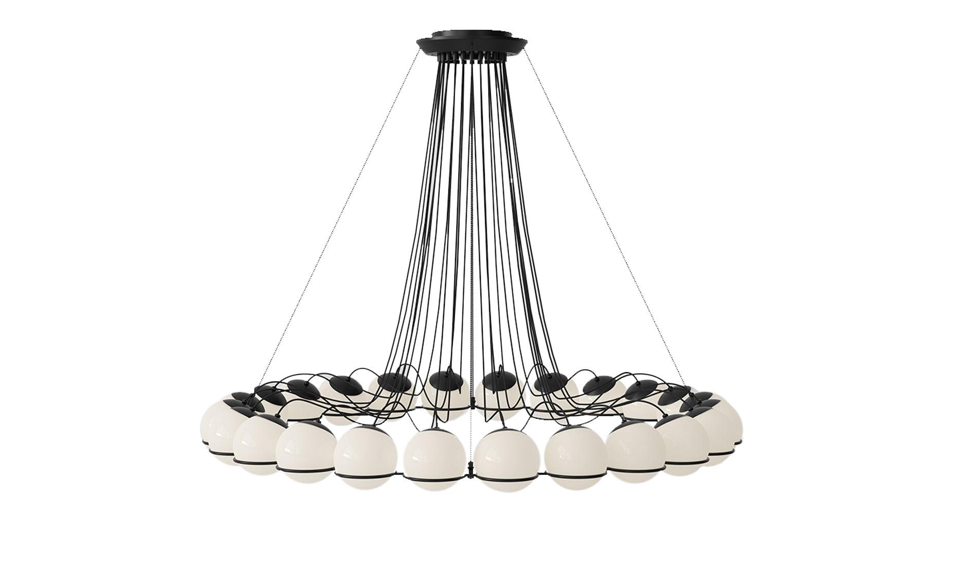 Astep - Astep Le Sfere Model 2109/24/14 Hängeleuchte | Schwarz - Hängeleuchten - Sarto Group
