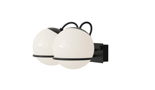 Astep - Astep Le Sfere Model 237/2 Wandleuchte | Schwarz - Wandleuchten - Sarto Group