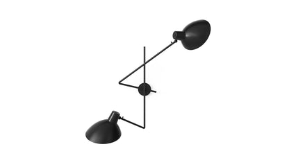 Astep - Astep VV Cinquanta Twin Wandleuchte | Halterung Schwarz - Wandleuchten - Sarto Group