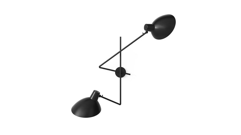 Astep - Astep VV Cinquanta Twin Wandleuchte | Halterung Schwarz - sarto Tailored Interiors Group