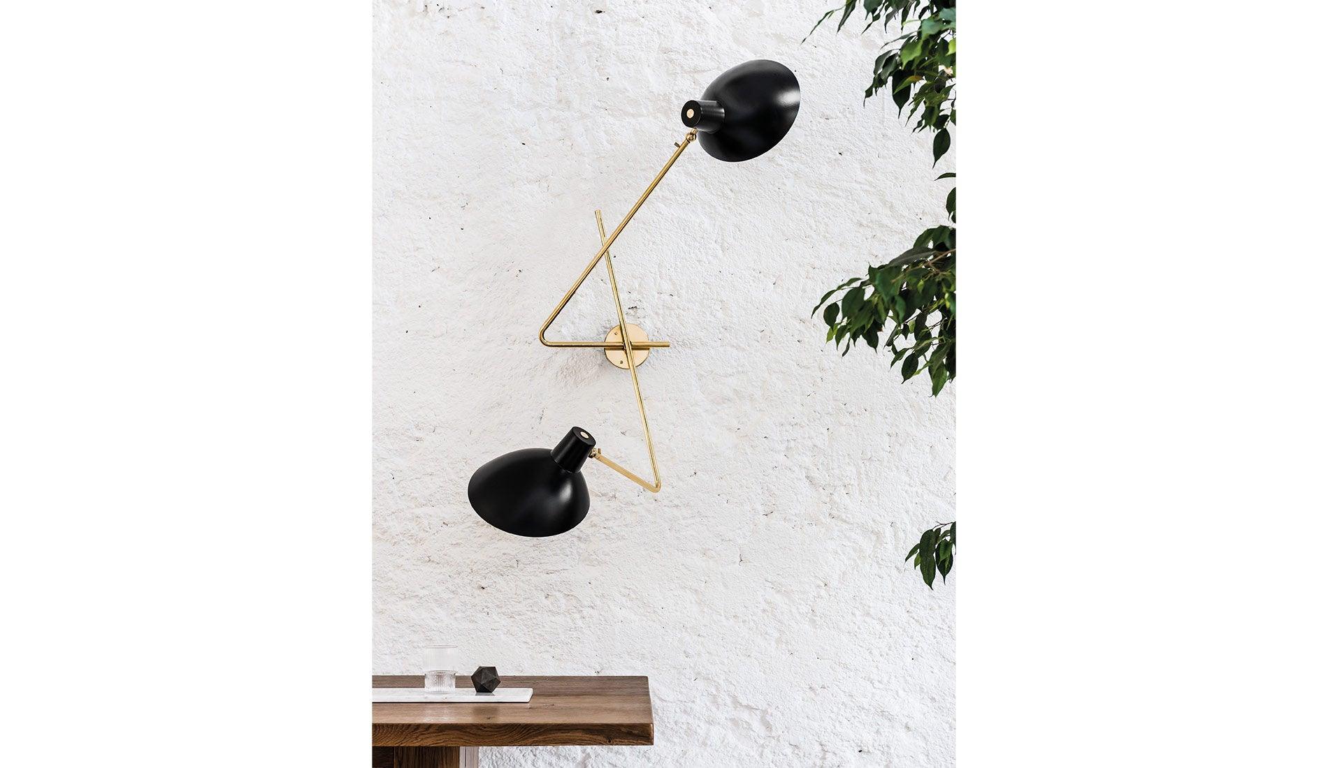 Astep - Astep VV Cinquanta Twin Wandleuchte | Halterung Messing - Wandleuchten - Sarto Group