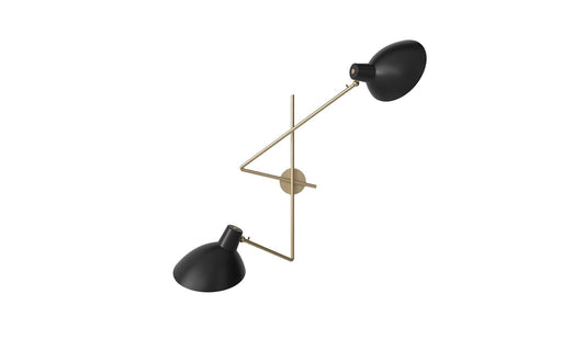 Astep - Astep VV Cinquanta Twin Wandleuchte | Halterung Messing - Wandleuchten - Sarto Group