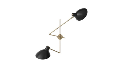 Astep - Astep VV Cinquanta Twin Wandleuchte | Halterung Messing - Wandleuchten - Sarto Group