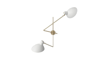 Astep - Astep VV Cinquanta Twin Wandleuchte | Halterung Messing - Wandleuchten - Sarto Group