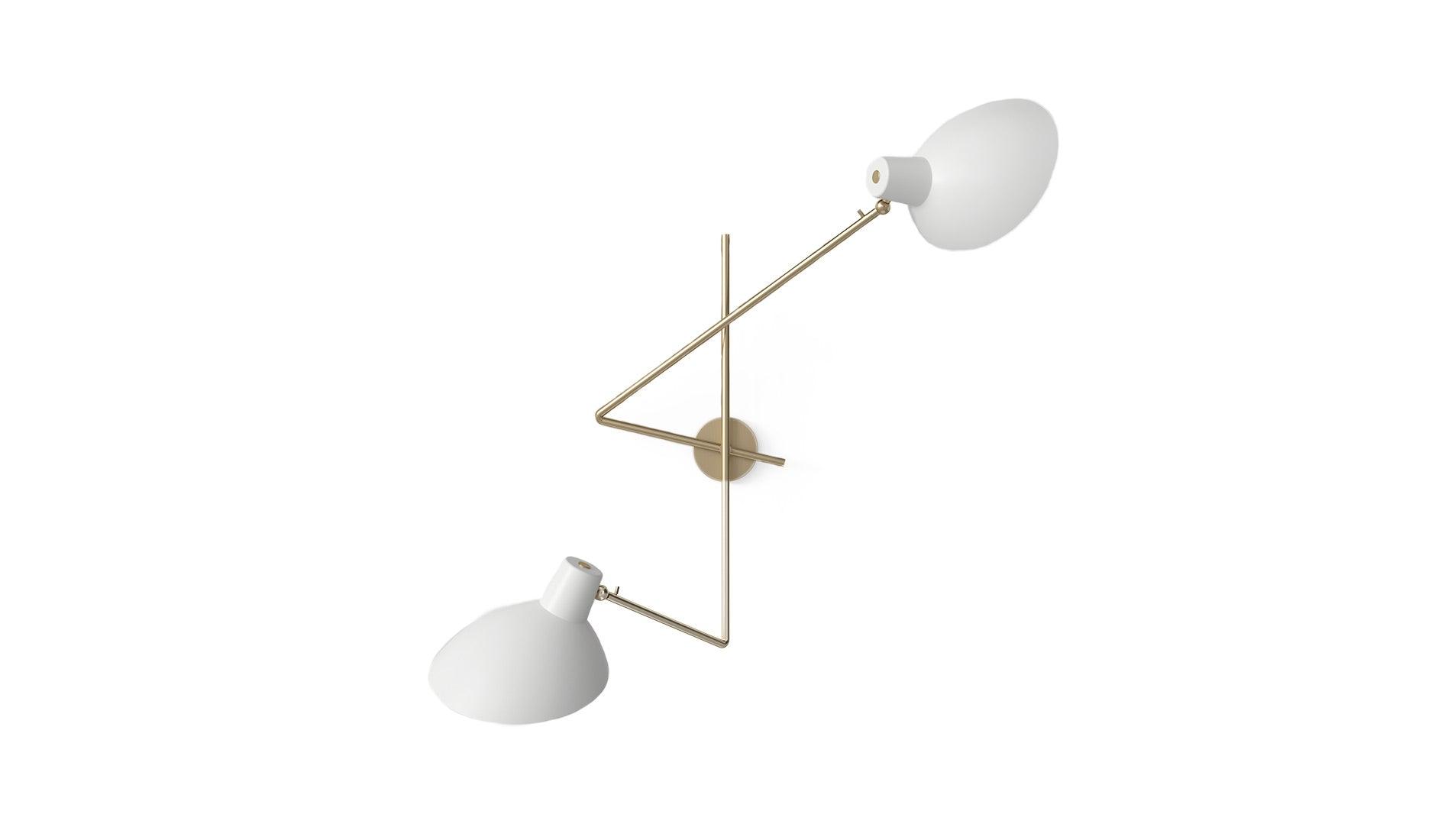 Astep - Astep VV Cinquanta Twin Wandleuchte | Halterung Messing - Wandleuchten - Sarto Group