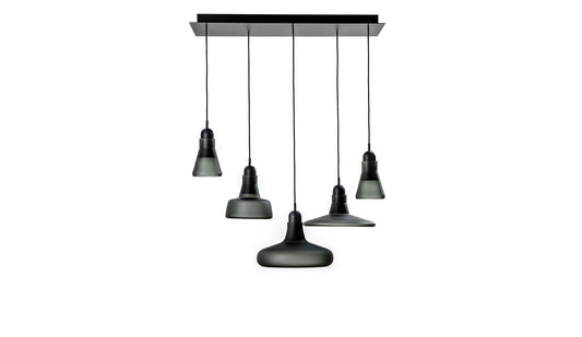 Brokis - Brokis Shadows XL PC1000 Hängeleuchten-Set | Rauchgrau matt - Hängeleuchten - Sarto Group