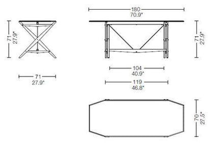 Cassina - 833 Cavalletto Tisch - Esstische - Sarto Group