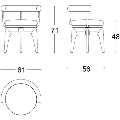 Cassina - Indochine 528 Drehstuhl - Stühle - Sarto Group
