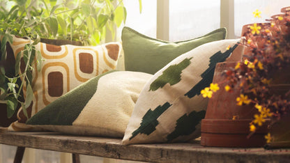 Chhatwal & Jonsson - Chhatwal & Jonsson Berar Kissen 50 x 50 cm | Khaki/Taupe - Zierkissen - Sarto Group