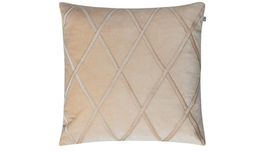 Chhatwal & Jonsson - Chhatwal & Jonsson Orissa Samtkissen 50 x 50 cm | Beige - Zierkissen - Sarto Group