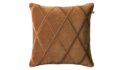 Chhatwal & Jonsson - Chhatwal & Jonsson Orissa Samtkissen 50 x 50 cm | Cognac - Zierkissen - Sarto Group