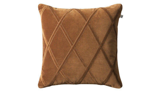 Chhatwal & Jonsson - Chhatwal & Jonsson Orissa Samtkissen 50 x 50 cm | Cognac - Zierkissen - Sarto Group