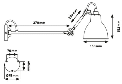 DCW éditions Paris - DCW Lampe Gras N°204 L40 Wandleuchte - Wandleuchten - Sarto Group
