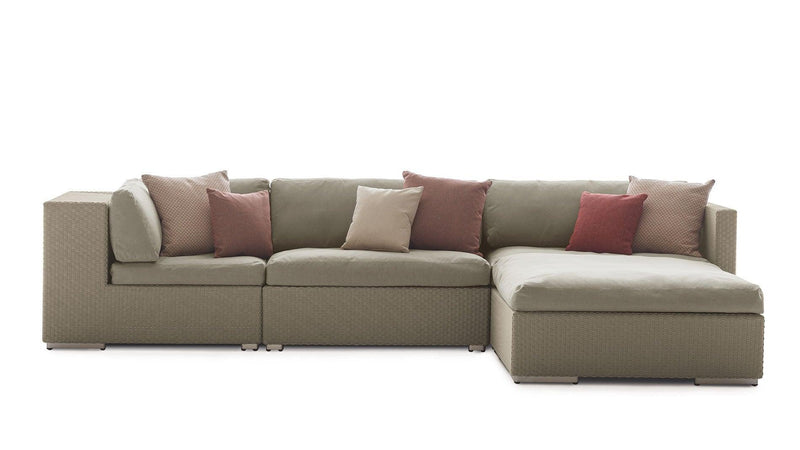 Dedon - Lounge 3-Sitzer Sofa mit Hocker - sarto Tailored Interiors Group