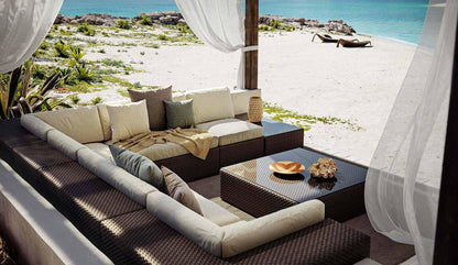 Dedon - Lounge 3-Sitzer Sofa mit Hocker - Gartensofas - Sarto Group