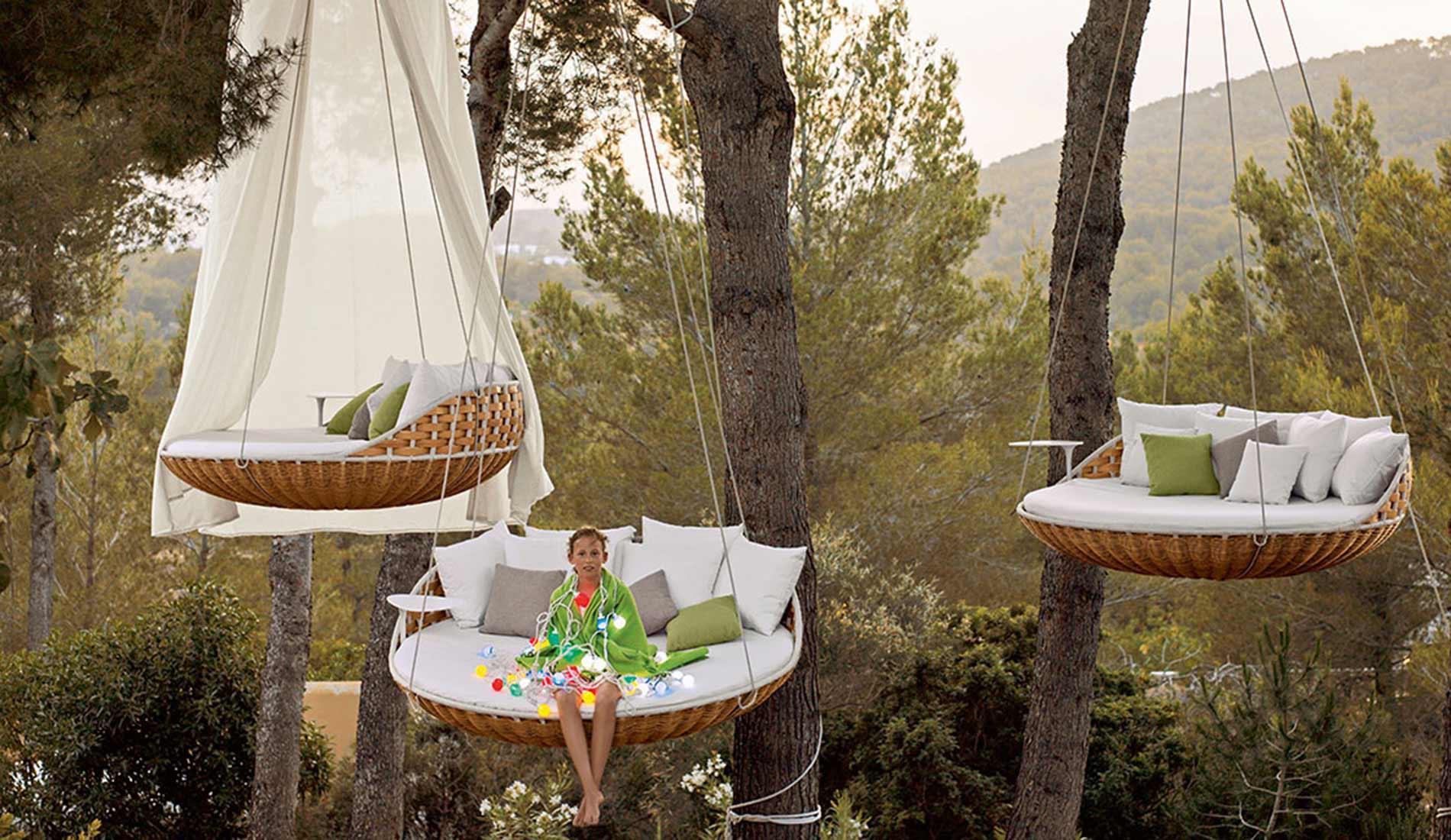 Dedon - Swingrest Hanging Lounger mit Sitz- und Dekokissen - Gartensofas - Sarto Group
