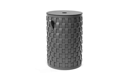 Demetra round leather basket