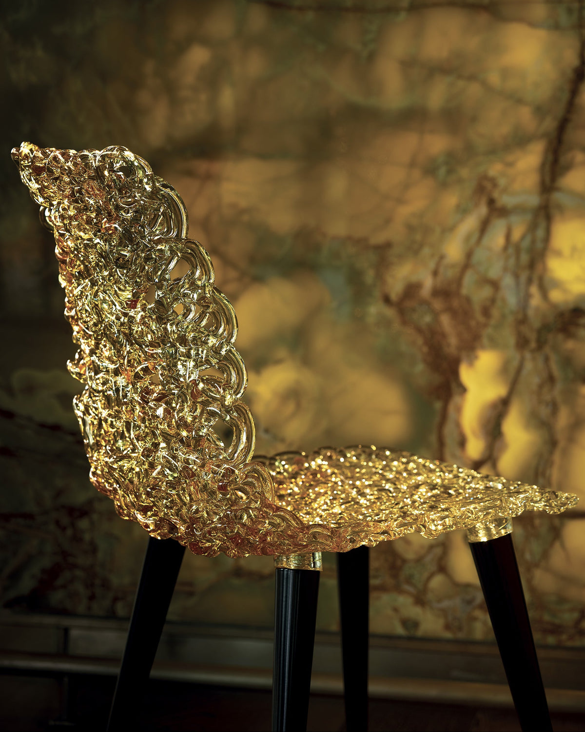 Edra Gina Stuhl Gold