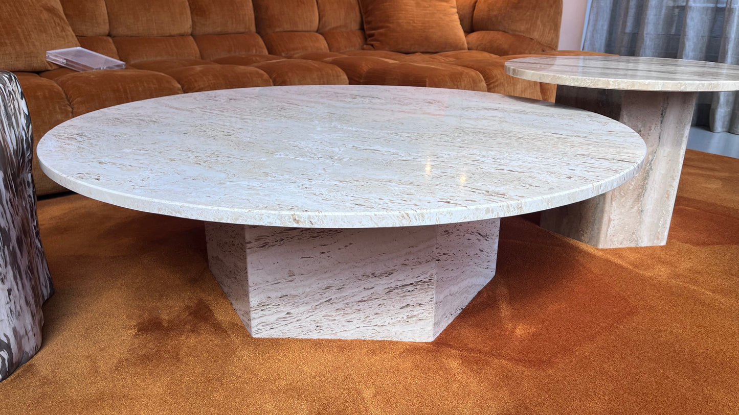 Gubi Epic Couchtisch Tavertin  weiss 110