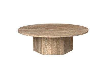 GUBI - GUBI Epic Couchtisch | Warm Taupe | Travertin - Couchtische - Sarto Group