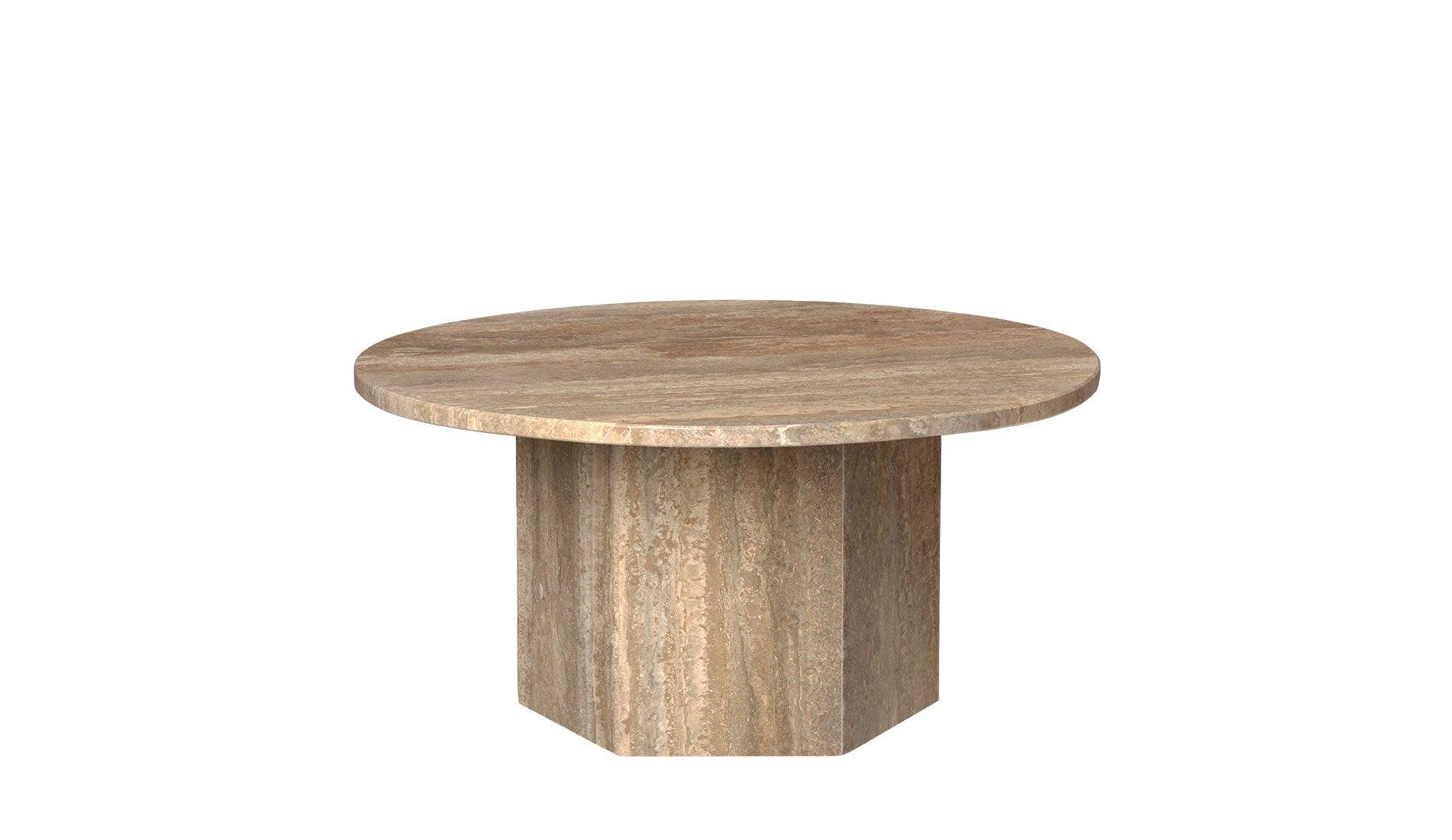 GUBI - GUBI Epic Couchtisch | Warm Taupe | Travertin - Couchtische - Sarto Group