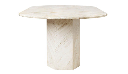 GUBI - GUBI Epic Esstisch Elliptisch | Neutral White | Travertin - Esstische - Sarto Group