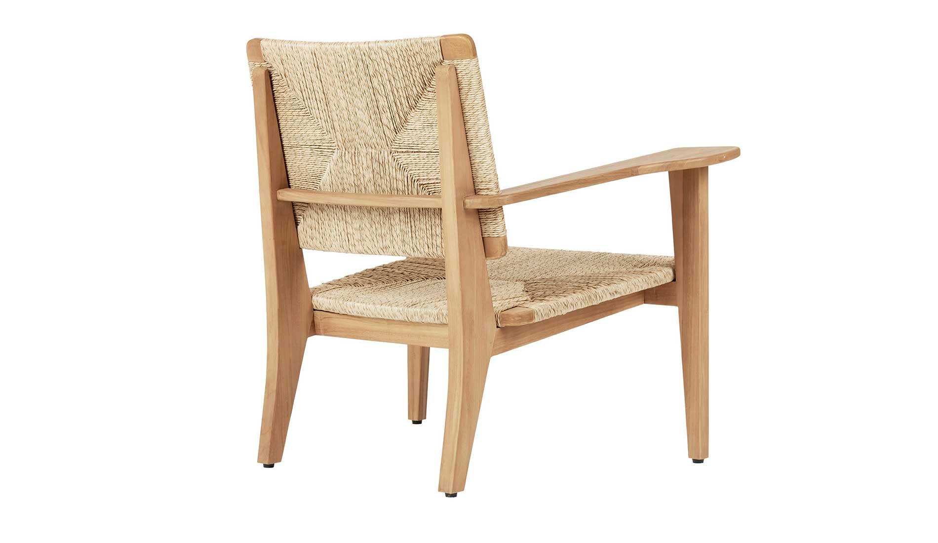 GUBI - GUBI F-Chair Outdoor Loungesessel | Natur Teak - Gartensessel - Sarto Group
