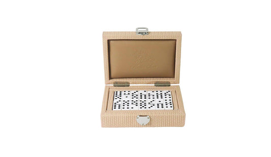 Hector Saxe - Hector Saxe Double 6 Couture Domino-Box | Poudre - Spiele - Sarto Group