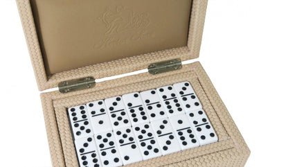 Hector Saxe - Hector Saxe Double 6 Couture Domino-Box | Poudre - Spiele - Sarto Group