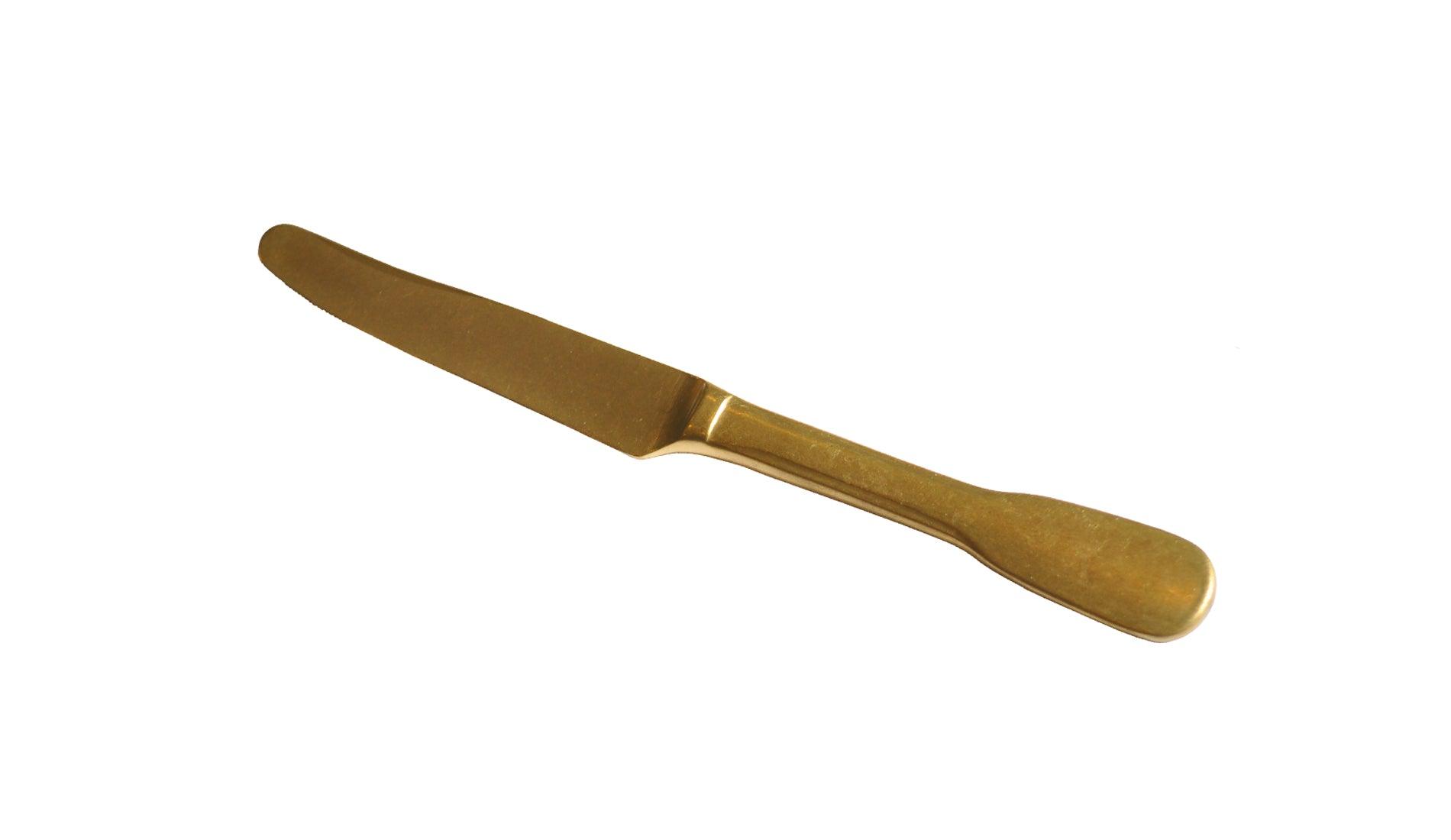 knIndustrie - knIndustrie Bricklane Stone Washed Gold Besteck | 4 teilig - Bestecke - Sarto Group